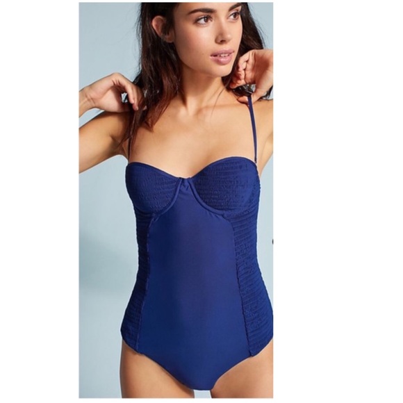 Anthropologie Other - Anthropologie Smocked Bustier One Piece Swimsuit